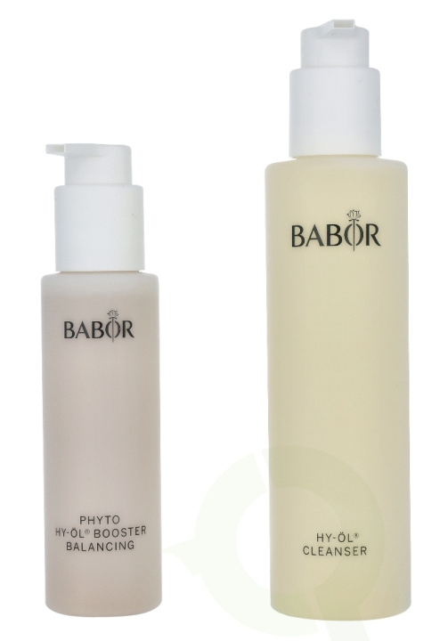 Babor Hy-Oil Cleansing Phyto Booster Balancing Set 300 ml Cleansing Oil 200ml/Booster Balancing 100ml - For Combination Skin i gruppen HELSE OG SKJØNNHET / Gavesett / Gavesett for henne hos TP E-commerce Nordic AB (C49199)