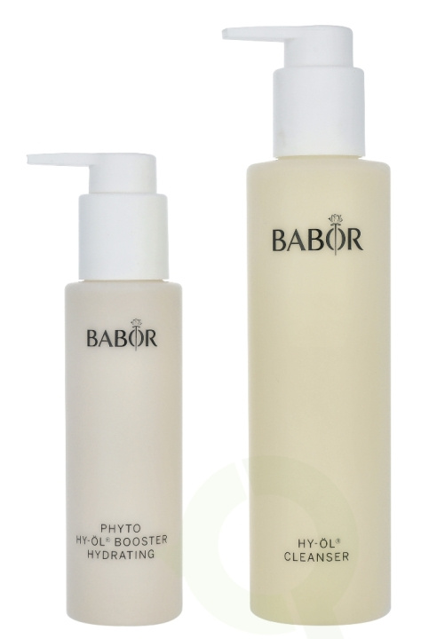 Babor Hy-Oil Cleanser & Phyto Hy-Oil Booster Hydrating Set 300 ml Cleansing Oil 200ml/Booster Hydrating 100ml - For Dry Skin i gruppen HELSE OG SKJØNNHET / Gavesett / Gavesett for henne hos TP E-commerce Nordic AB (C49201)
