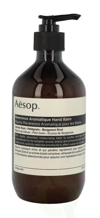 AESOP Reverence Aromatique Hand Balm 500 ml i gruppen HELSE OG SKJØNNHET / Manikyr/pedikyr / Håndkrem hos TP E-commerce Nordic AB (C49350)