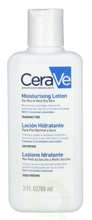 Cerave Moisturising Lotion 88 ml For Dry To Very Dry Skin i gruppen HELSE OG SKJØNNHET / Hudpleie / Kroppspleie / Body lotion hos TP E-commerce Nordic AB (C49609)