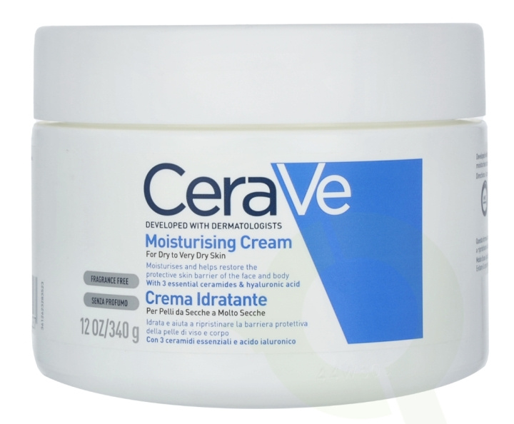 Cerave Moisturising Cream 340 gr For Dry To Very Dry Skin i gruppen HELSE OG SKJØNNHET / Hudpleie / Kroppspleie / Body lotion hos TP E-commerce Nordic AB (C49615)