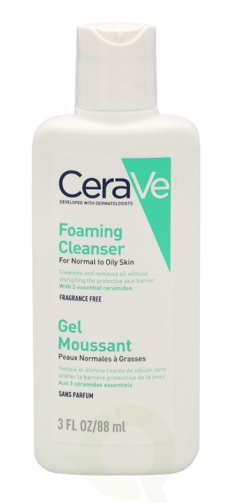 Cerave Foaming Cleanser 88 ml For Normal To Oily Skin i gruppen HELSE OG SKJØNNHET / Hudpleie / Ansikt / Rengjøring hos TP E-commerce Nordic AB (C49618)