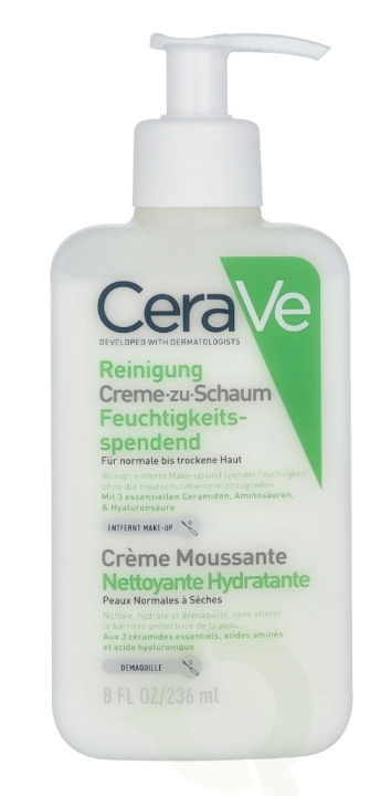 Cerave Hydrating Cream-To-Foam Cleanser 236 ml For Normal To Dry Skin i gruppen HELSE OG SKJØNNHET / Hudpleie / Ansikt / Rengjøring hos TP E-commerce Nordic AB (C49626)