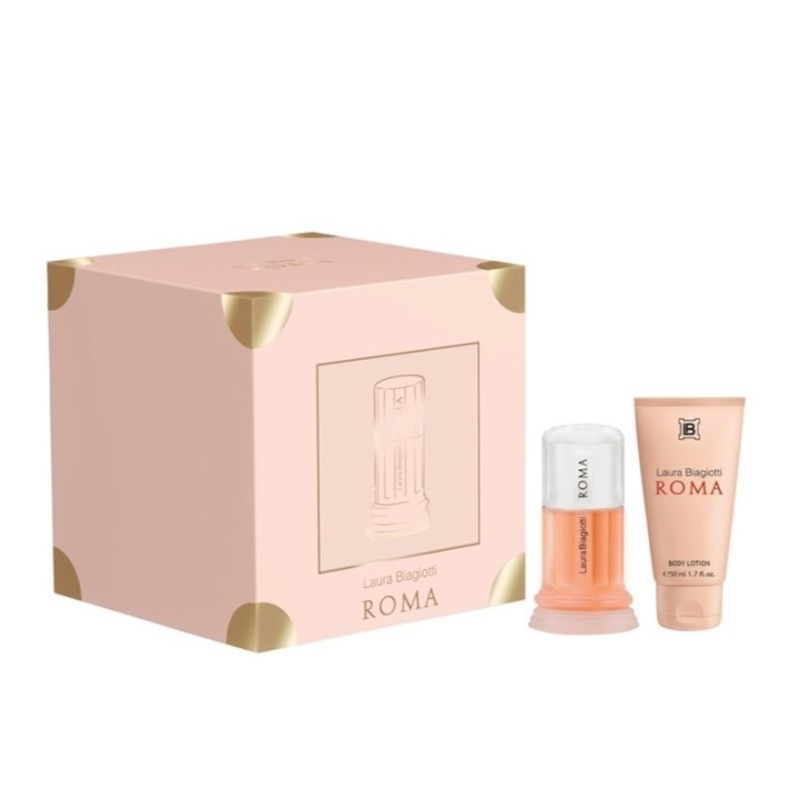 Laura Biagiotti Laura Biagiotti Gavesett Roma Edt 25ml + Body Lotion 50ml i gruppen HELSE OG SKJØNNHET / Gavesett / Gavesett for henne hos TP E-commerce Nordic AB (C49860)
