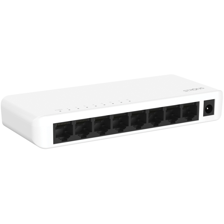 Strong 8-port Gigabitswitch Vit i gruppen Datautstyr / Nettverk / Switcher / 10/100/1000Mbps hos TP E-commerce Nordic AB (C49973)