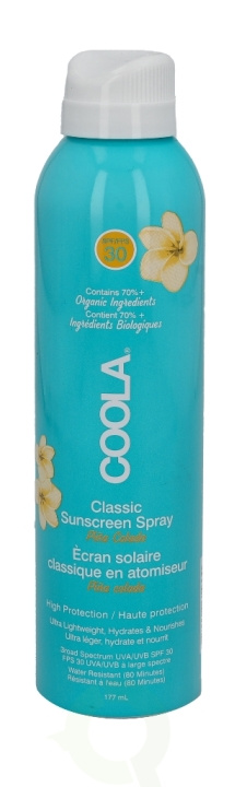 Coola Classic Body Sunscreen Spray SPF30 177 ml Pina Colada i gruppen HELSE OG SKJØNNHET / Hudpleie / Soling / Solkrem hos TP E-commerce Nordic AB (C49984)