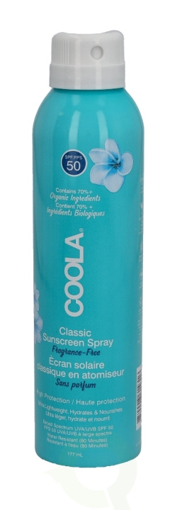 Coola Classic Body Sunscreen Spray SPF50 177 ml Unscented i gruppen HELSE OG SKJØNNHET / Hudpleie / Soling / Solkrem hos TP E-commerce Nordic AB (C49987)