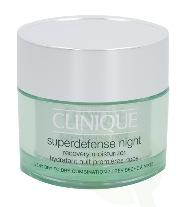 Clinique Superdefense Night Recovery Moisturizer 50 ml Svært tørr til tørr kombinasjon 1,2 i gruppen HELSE OG SKJØNNHET / Hudpleie / Ansikt / Nattkrem hos TP E-commerce Nordic AB (C50239)