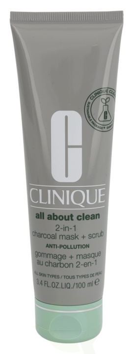 Clinique All About Clean 2-In-1 Charcoal Mask + Scrub 100 ml For All Skin Types i gruppen HELSE OG SKJØNNHET / Hudpleie / Ansikt / Masker hos TP E-commerce Nordic AB (C50308)