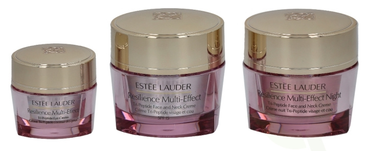 Estee Lauder E.Lauder Resilience Multi-Effect 3-To-Travel 115 ml Face & Neck Creme 50ml/Night Creme 50ml/Eye Creme 15ml i gruppen HELSE OG SKJØNNHET / Hudpleie / Ansikt / Dagkrem hos TP E-commerce Nordic AB (C51122)