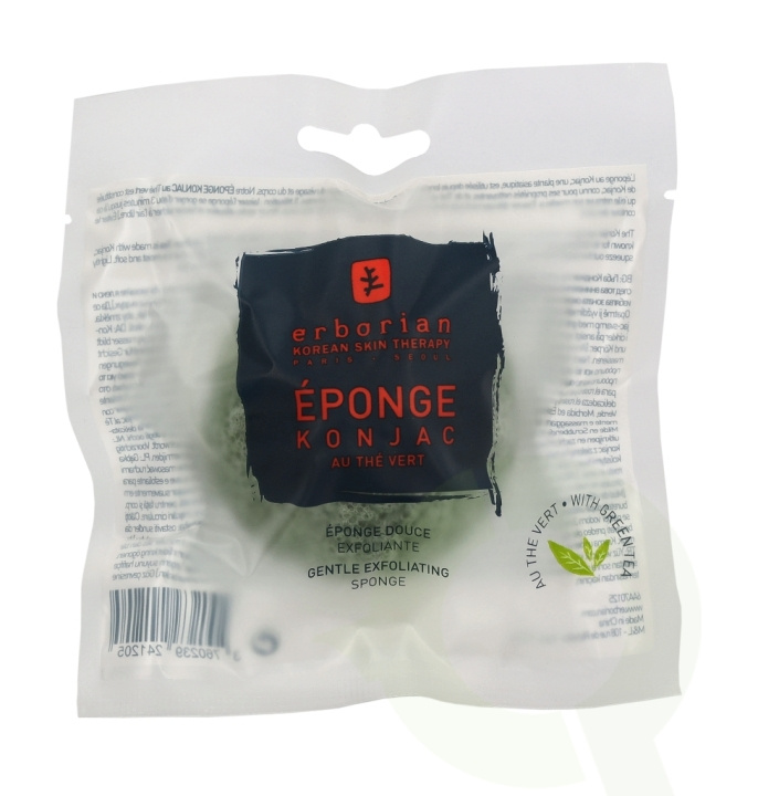 Erborian Konjac Sponge 1 Piece Green Tea i gruppen HELSE OG SKJØNNHET / Makeup / Verktøy og sminkesett / Børster og pensler hos TP E-commerce Nordic AB (C51286)
