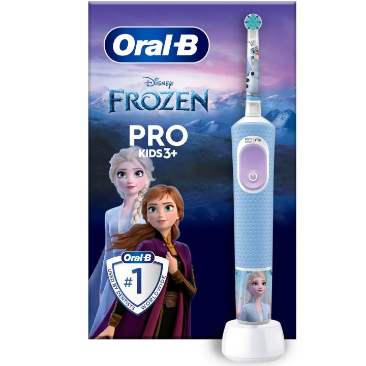 Oral B Eltandborste Vitality Pro Kids Frozen HBOX i gruppen HELSE OG SKJØNNHET / Munnpleie / Elektriske tannbørster hos TP E-commerce Nordic AB (C51451)