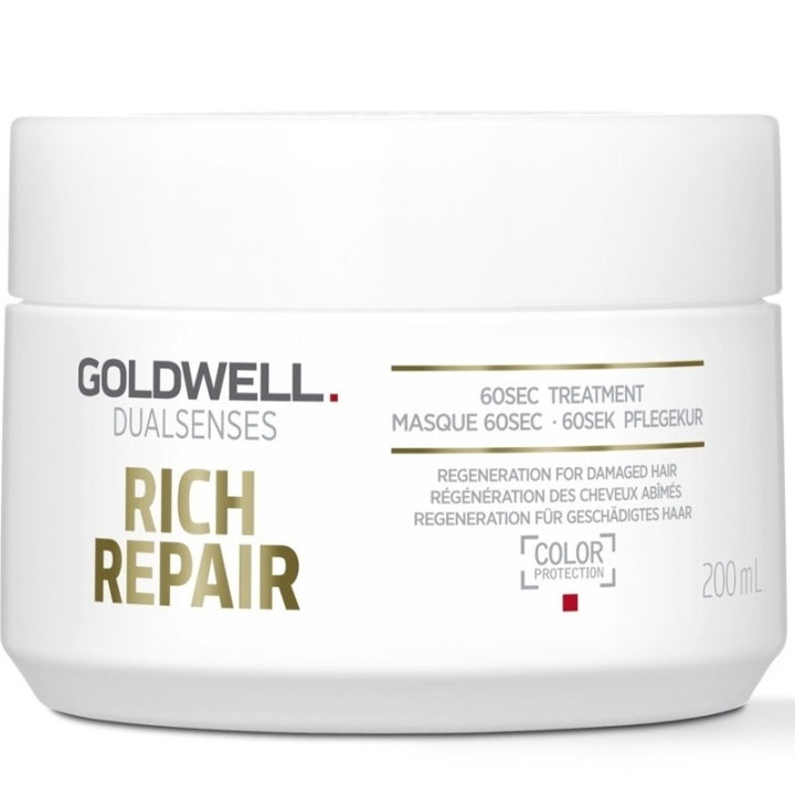 Goldwell Dualsenses Rich Repair 60sec Treatment 200ml i gruppen HELSE OG SKJØNNHET / Hår & styling / Hårpleie / Hårmaske hos TP E-commerce Nordic AB (C51966)