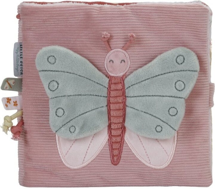 Little Dutch Blomster & sommerfugler, rosa, myk bok i gruppen LEKER, BARN OG BABY / Babyleker (0-3 år) / Aktivitetsleker hos TP E-commerce Nordic AB (C52029)