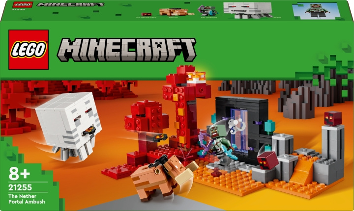 Lego Minecraft 21255 - Bakholdsangrep fra Nether-portalen i gruppen LEKER, BARN OG BABY / Leker / Byggeleker / Lego hos TP E-commerce Nordic AB (C52172)