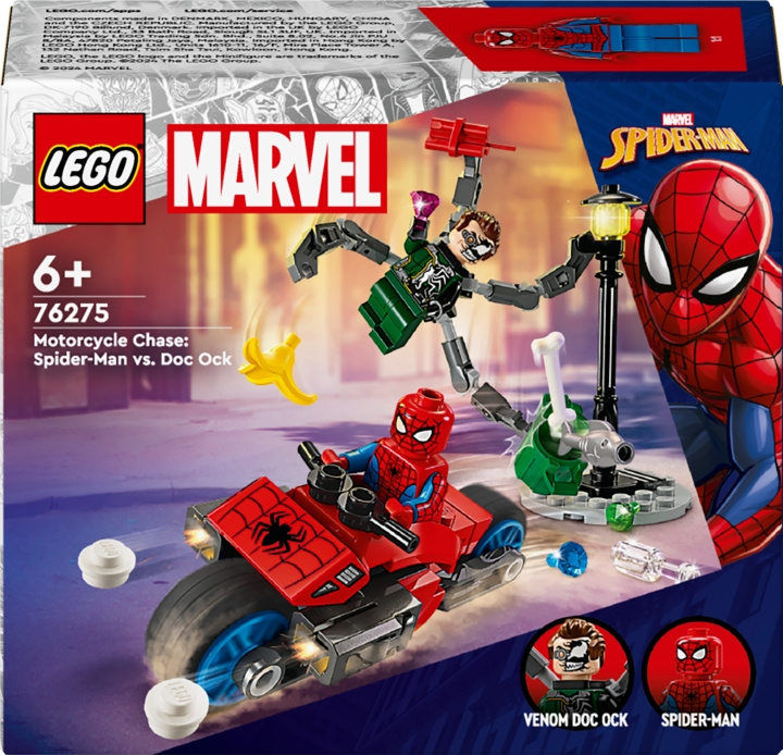 LEGO Super Heroes Marvel 76275 - Motorcycle Chase: Spider-Man vs. Doc Ock i gruppen LEKER, BARN OG BABY / Leker / Byggeleker / Lego hos TP E-commerce Nordic AB (C52212)