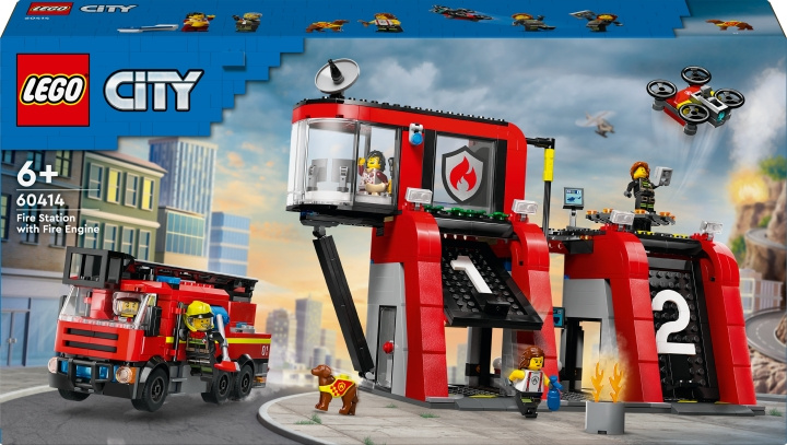 Lego City Fire 60414 - Brannstasjon med brannbil i gruppen LEKER, BARN OG BABY / Leker / Byggeleker / Lego hos TP E-commerce Nordic AB (C52219)