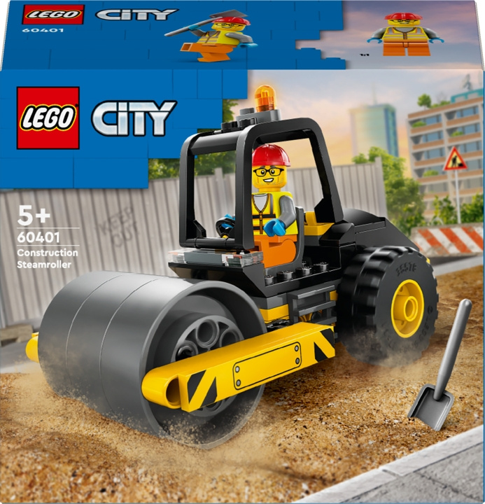 LEGO City Great Vehicles 60401 - Construction Steamroller i gruppen LEKER, BARN OG BABY / Leker / Byggeleker / Lego hos TP E-commerce Nordic AB (C52222)