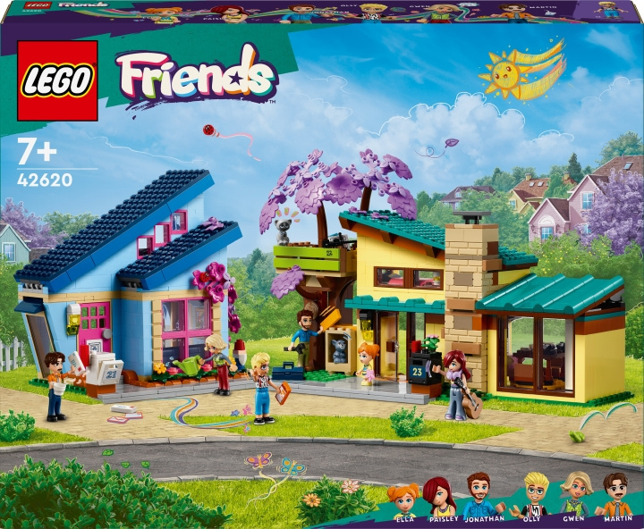 LEGO Friends 42620 - Olly and Paisley\'s Family Houses i gruppen LEKER, BARN OG BABY / Leker / Byggeleker / Lego hos TP E-commerce Nordic AB (C52245)
