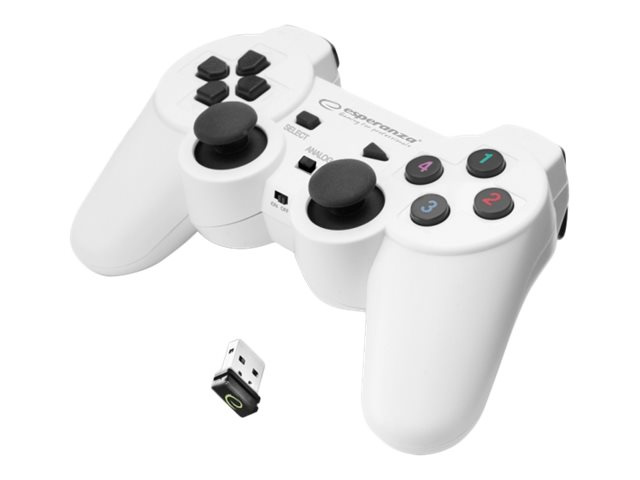 Esperanza GLADIATOR Gamepad PC Sony PlayStation 3 Hvit i gruppen Elektronikk / TV-spill & tilbehør / Sony PlayStation 3 hos TP E-commerce Nordic AB (C52352)