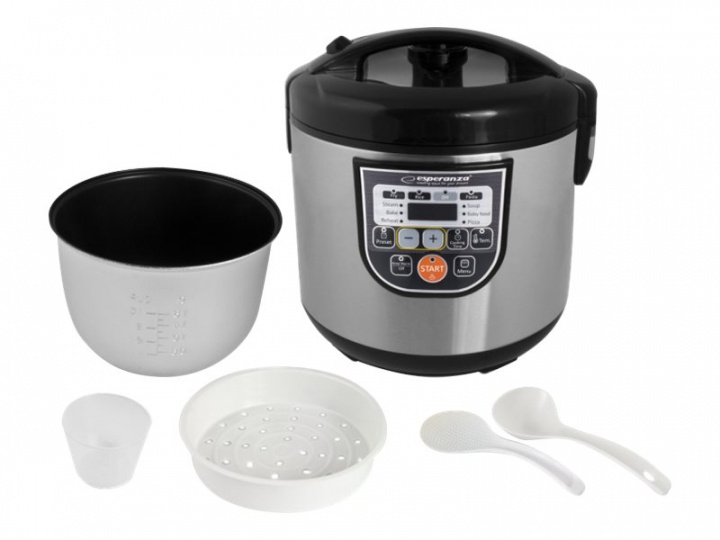Esperanza EKG011 multikoker 5 L 860 W svart rustfritt stål i gruppen HJEM, HUS OG HAGE / Husholdningsapparater / Øvrige husholdningsapparater hos TP E-commerce Nordic AB (C52370)