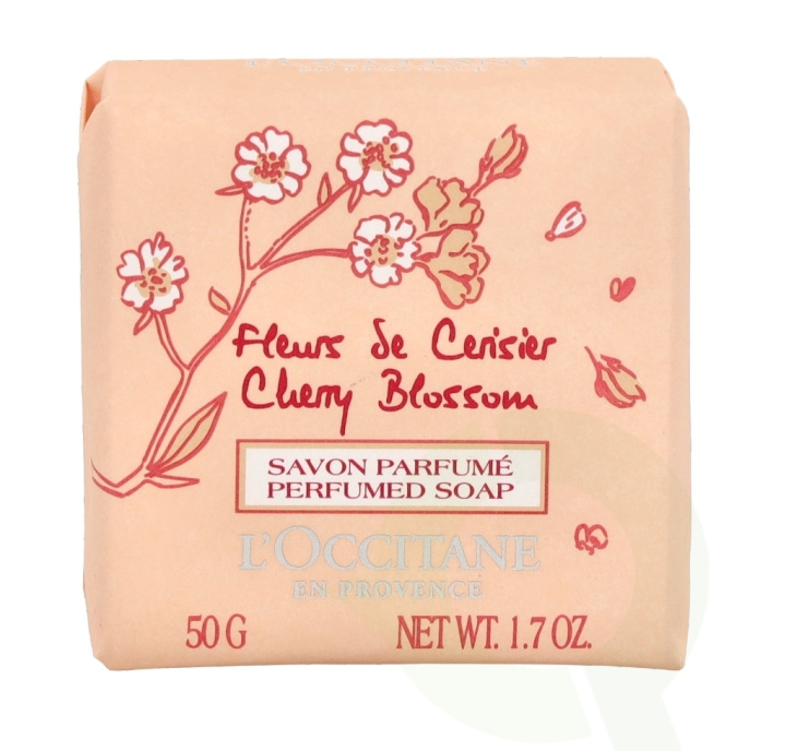 L\'Occitane Kirsebærblomst parfymert såpe 50 gr i gruppen HELSE OG SKJØNNHET / Hudpleie / Kroppspleie / Duftsåpe hos TP E-commerce Nordic AB (C52556)