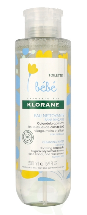 Klorane Bebe No-Rinse Cleansing Water 500 ml i gruppen LEKER, BARN OG BABY / Babyprodukter / Omsorg og hygiene hos TP E-commerce Nordic AB (C52649)