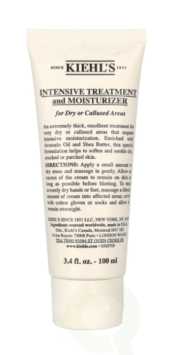 Kiehls Kiehl\'s Intensive Treatment and Moisturiser 100 ml i gruppen HELSE OG SKJØNNHET / Manikyr/pedikyr / Fotpleie hos TP E-commerce Nordic AB (C52655)