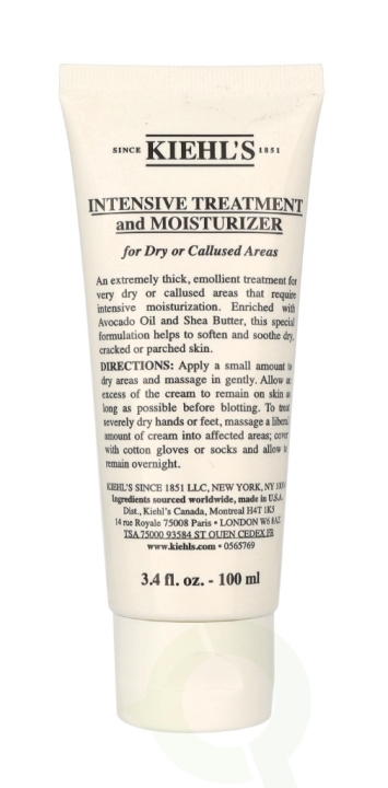 Kiehls Kiehl\'s Intensive Treatment and Moisturizer 100 ml i gruppen HELSE OG SKJØNNHET / Manikyr/pedikyr / Fotpleie hos TP E-commerce Nordic AB (C52655)