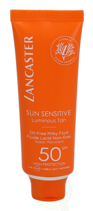 Lancaster Sun Sensitive Oil-Free Milky Fluid SPF50 50 ml Water Resistant i gruppen HELSE OG SKJØNNHET / Hudpleie / Soling / Solkrem hos TP E-commerce Nordic AB (C52731)