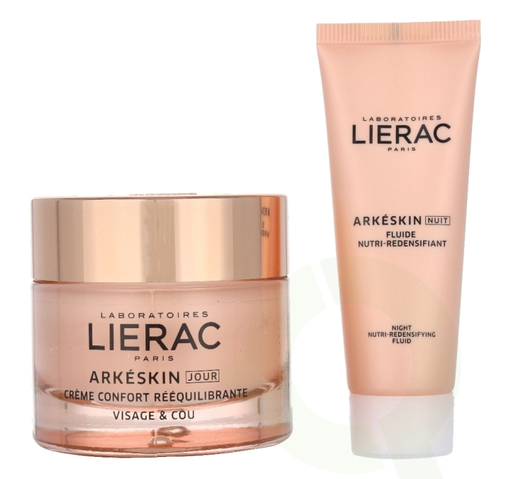 Lierac Paris Lierac Arkeskin Set 75 ml Day Cream 50ml/ MM Night Fluid 25ml i gruppen HELSE OG SKJØNNHET / Gavesett / Gavesett for henne hos TP E-commerce Nordic AB (C53055)