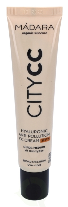 Madara Hyaluronic Anti-Pollution CC Cream SPF15 40 ml Medium - For All Skin Types i gruppen HELSE OG SKJØNNHET / Makeup / Makeup ansikt / CC/BB Cream hos TP E-commerce Nordic AB (C53482)