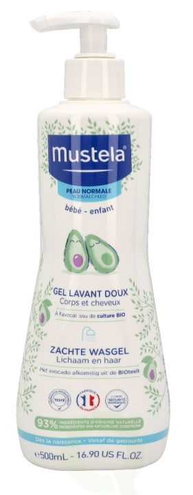 Mustela Gentle Cleansing Gel 500 ml Enfant/Normal Skin i gruppen HELSE OG SKJØNNHET / Hudpleie / Kroppspleie / Bad- og dusjkrem hos TP E-commerce Nordic AB (C53832)