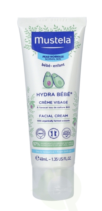 Mustela Hydra Bebe Facial Cream 40 ml Normal Skin i gruppen HELSE OG SKJØNNHET / Hudpleie / Ansikt / Ansiktskrem hos TP E-commerce Nordic AB (C53845)
