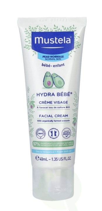 Mustela Hydra Bebe Facial Cream 40 ml Normal Skin i gruppen HELSE OG SKJØNNHET / Hudpleie / Ansikt / Dagkrem hos TP E-commerce Nordic AB (C53845)