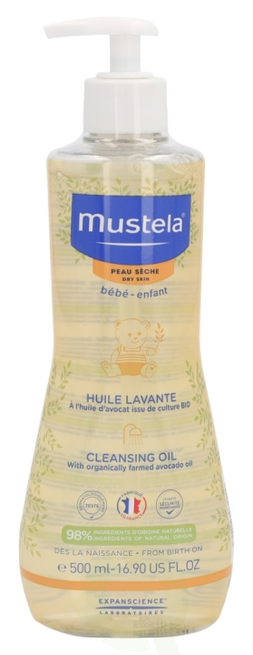 Mustela Cleansing Oil 500 ml Dry Skin i gruppen HELSE OG SKJØNNHET / Hudpleie / Kroppspleie / Bad- og dusjkrem hos TP E-commerce Nordic AB (C53848)