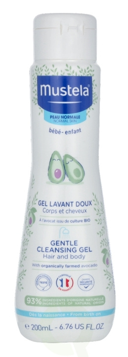 Mustela Bebe Gentle Cleansing Gel Hair And Body 200 ml i gruppen HELSE OG SKJØNNHET / Hudpleie / Kroppspleie / Bad- og dusjkrem hos TP E-commerce Nordic AB (C53857)