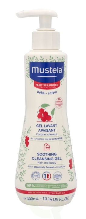 Mustela Soothing Cleansing Gel Hair And Body 300 ml i gruppen HELSE OG SKJØNNHET / Hudpleie / Kroppspleie / Bad- og dusjkrem hos TP E-commerce Nordic AB (C53858)