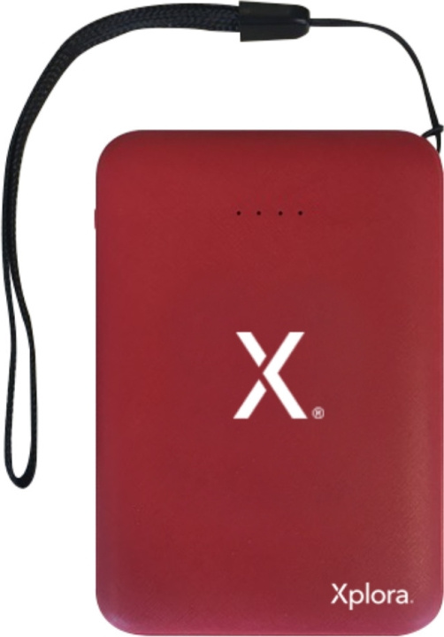 Xplora Power Bank reservestrømkilde, 5000 mAh, rød i gruppen SMARTTELEFON & NETTBRETT / Ladere og Kabler / Powerbanks hos TP E-commerce Nordic AB (C54055)