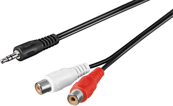 Goobay Adapter for lydkabel 3,5 mm, plugg til stereo RCA-kontakt Pawl 3,5 mm plugg (3-pinners, stereo) > 2x RCA-kontakt (lyd venstre/høyre) i gruppen Elektronikk / Kabler og adaptere / Lyd analog / Adaptere hos TP E-commerce Nordic AB (C54126)