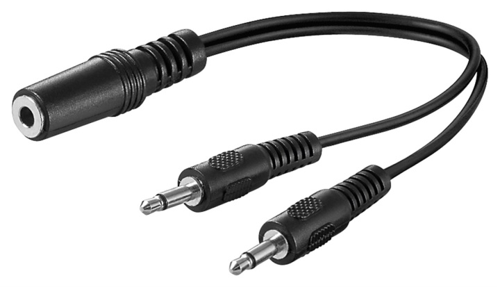 Goobay Adapter för ljud Y-kabel 3,5 mm, 1x stereokontakt till 2x monokontakt Pawl 3,5 mm-uttag (3-pin, Stereo) > 2x spärr 3,5 mm plugg (2-polig, mono) i gruppen Elektronikk / Kabler og adaptere / Lyd analog / Adaptere hos TP E-commerce Nordic AB (C54130)