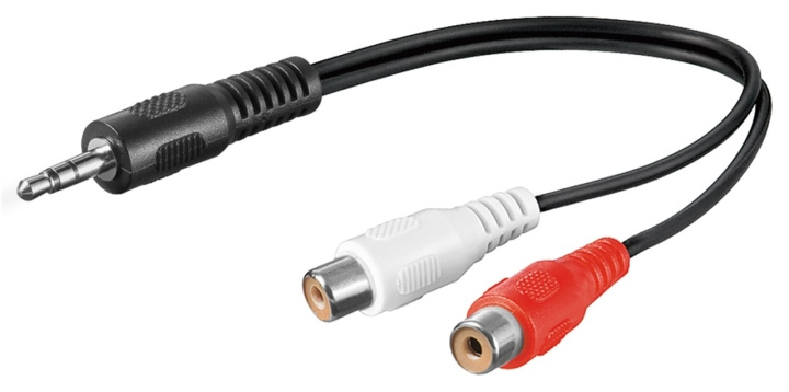 Goobay Adapter för ljudkabel 3,5 mm, plugg till stereo RCA-uttag Pawl 3,5 mm plugg (3-stift, Stereo) > 2x RCAuttag (ljud vänster / höger) i gruppen Elektronikk / Kabler og adaptere / Lyd analog / Adaptere hos TP E-commerce Nordic AB (C54131)