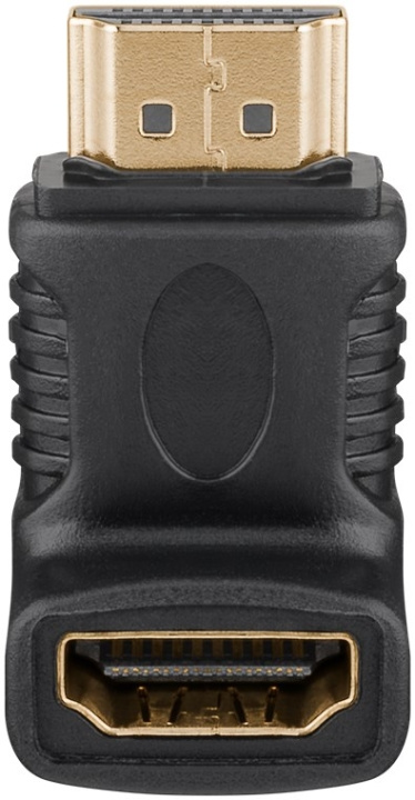Goobay HDMI™ vinkeladapter, gullbelagt (4K @ 60 Hz) HDMI™-kontakt (type A) > HDMI™-plugg (type A) 270° i gruppen Elektronikk / Kabler og adaptere / HDMI / Adaptere hos TP E-commerce Nordic AB (C54135)