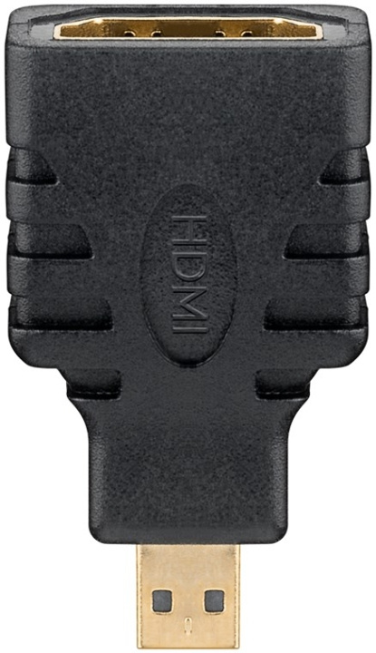 Goobay HDMI™-adapter, gullbelagt HDMI™-kontakt (type A) > HDMI™ mikrokontakt (type D) i gruppen Elektronikk / Kabler og adaptere / HDMI / Adaptere hos TP E-commerce Nordic AB (C54154)