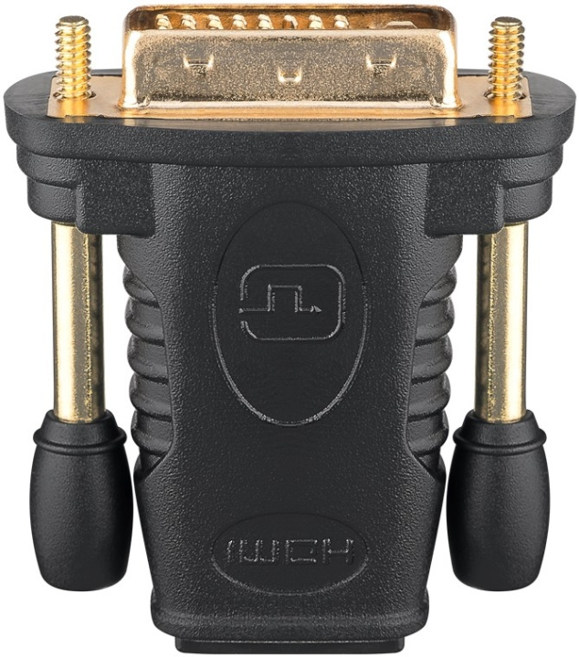 Goobay HDMI™/DVI-D-adapter, gullbelagt HDMI™-kontakt (type A) > DVI-D-kontakt Dual Link (24 + 1 pin) i gruppen Elektronikk / Kabler og adaptere / HDMI / Adaptere hos TP E-commerce Nordic AB (C54156)