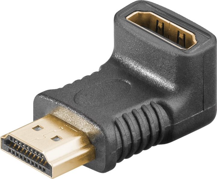 Goobay HDMI™ vinklet adapter 270°, gullbelagt, 8K @ 60 Hz HDMI™-kontakt (type A) > HDMI™-plugg (type A) 270° i gruppen Elektronikk / Kabler og adaptere / HDMI / Adaptere hos TP E-commerce Nordic AB (C54161)
