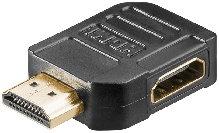 Goobay HDMI™ vinklet adapter 270°, gullbelagt, 8K @ 60 Hz HDMI™-kontakt (type A) > HDMI™-plugg (type A) 270° i gruppen Elektronikk / Kabler og adaptere / HDMI / Adaptere hos TP E-commerce Nordic AB (C54162)