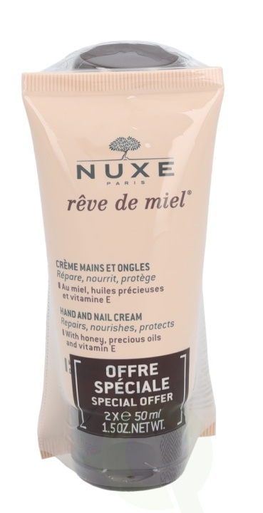 Nuxe Reve De Miel Hand And Nail Cream 100 ml 2 x 50ml i gruppen HELSE OG SKJØNNHET / Manikyr/pedikyr / Håndkrem hos TP E-commerce Nordic AB (C54269)