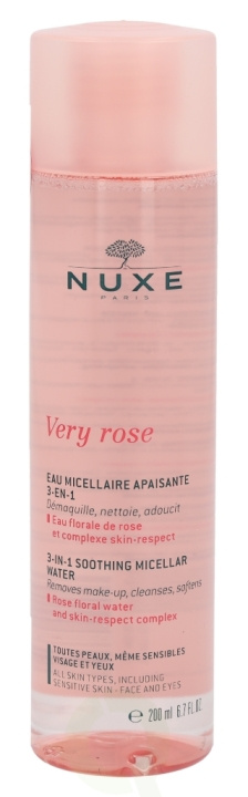 Nuxe Very Rose 3-In-1 Soothing Micellar Water 200 ml All Skin Types, Including i gruppen HELSE OG SKJØNNHET / Hudpleie / Ansikt / Ansiktsvann & Facemist hos TP E-commerce Nordic AB (C54300)
