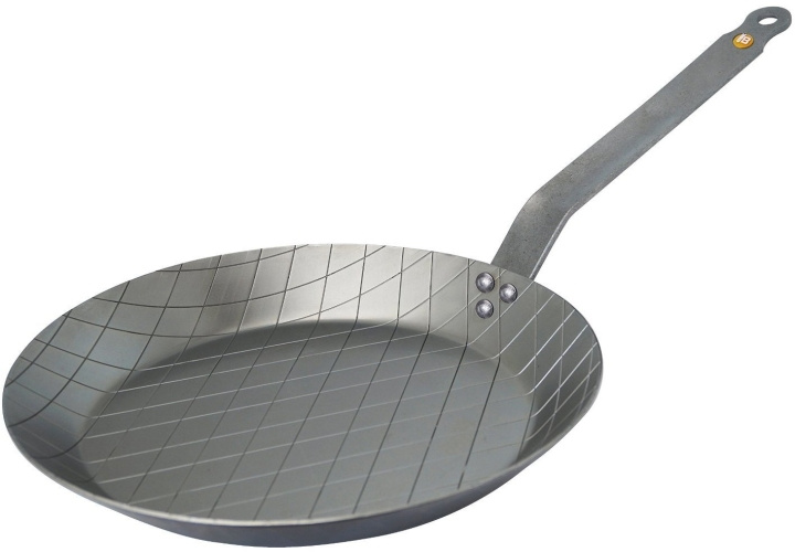 De Buyer Mineral B Element stekepanne med riflet mønster, laget av karbonstål, 28 cm i gruppen HJEM, HUS OG HAGE / Kjøkkenutstyr / Stekepanner hos TP E-commerce Nordic AB (C54520)